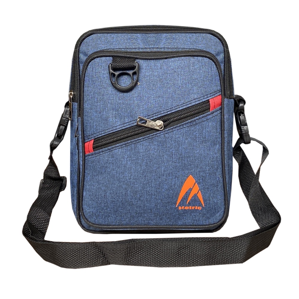 SHOPEE 6.6 SUPER SALE!! Fashion Pria Tas Selempang Metric Original K-018 Tas Sligbag Pria dan Wanita Tas Outdoor Tas Slempang Formal Tas Gadget Tas Smartphone - Navy Blue