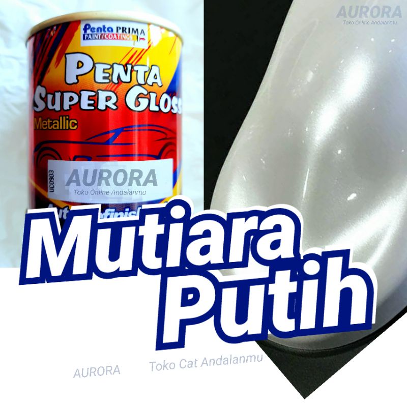 Jual Cat Putih Mutiara Penta Super Gloss Putih Metalik Pearl Sparkle