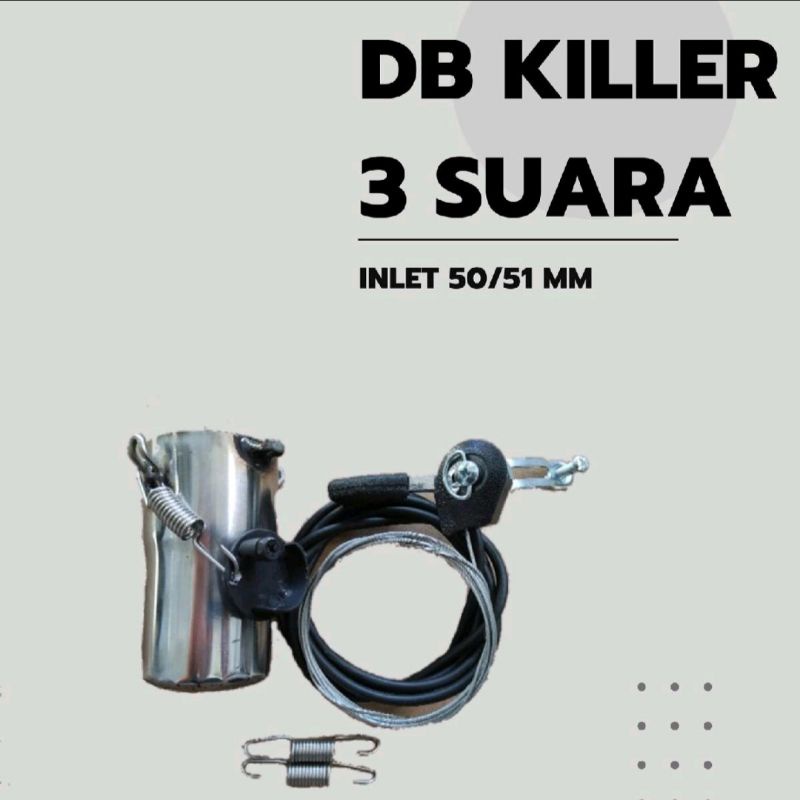 DB KILLER 3 suara KNALPOT RACING INLET 50MM
