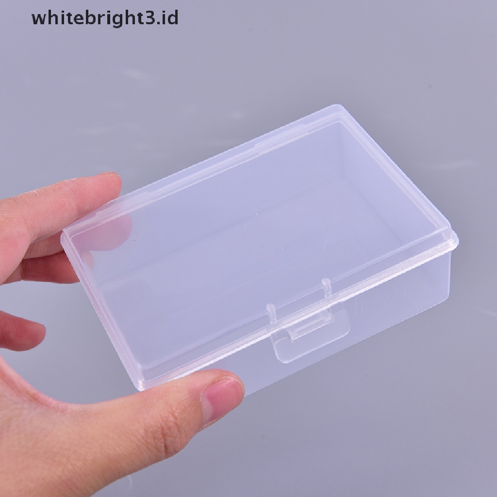 {whitebright3.id} 2pcs/set Transparent Plastic Boxes Playing Cards Container Storage Poker Case ,