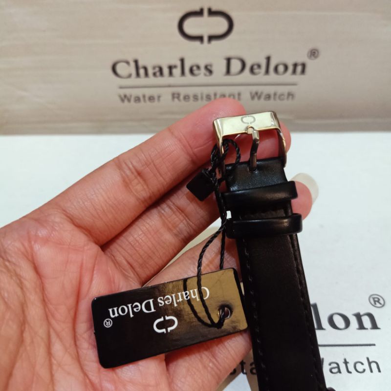 Jam couple charles delon water resistance original harga sepasang free box + batree cadangan SALE !!