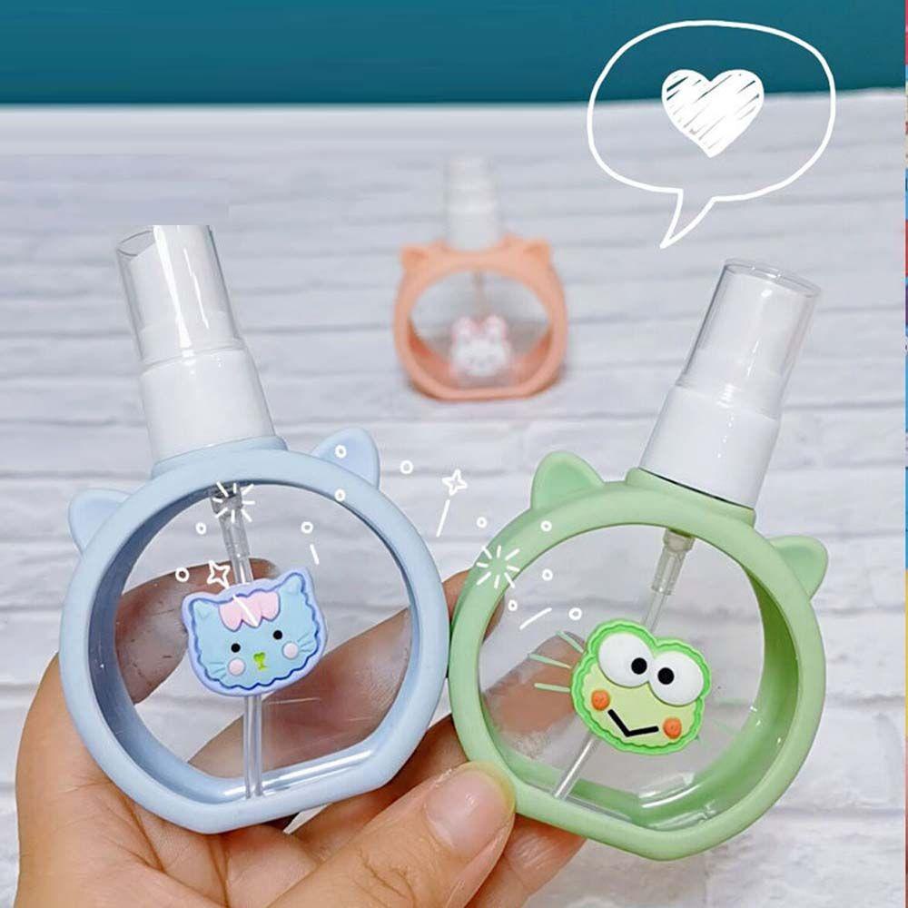 [Elegan] Botol Spray Portable Kawaii Silicone Cover Kabut Halus Wadah Kosmetik Kucing Botol Kosong