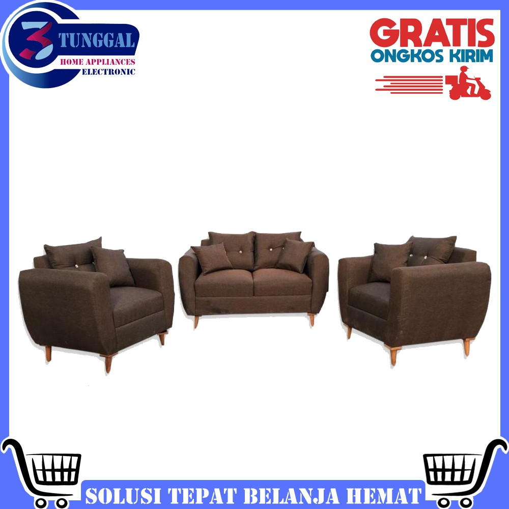 (KHUSUS JABODETABEK) (FREE ONGKIR) PROMO SOFA RETRO 211 MURAH SCANDINAVIAN PABLO MINIMALIS DIJAMIN B