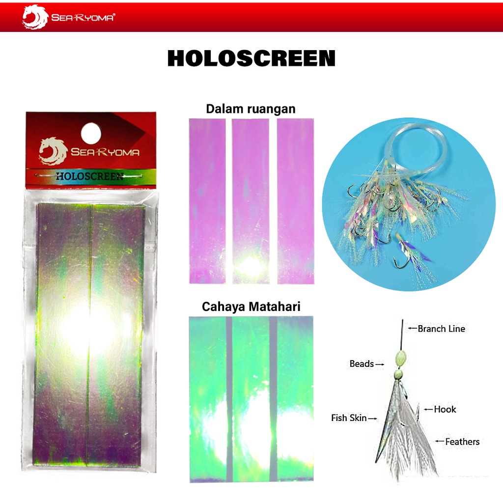 Bahan untuk membuat Sabiki merk Searyoma / Holoscreen Sabiki / Sabiki