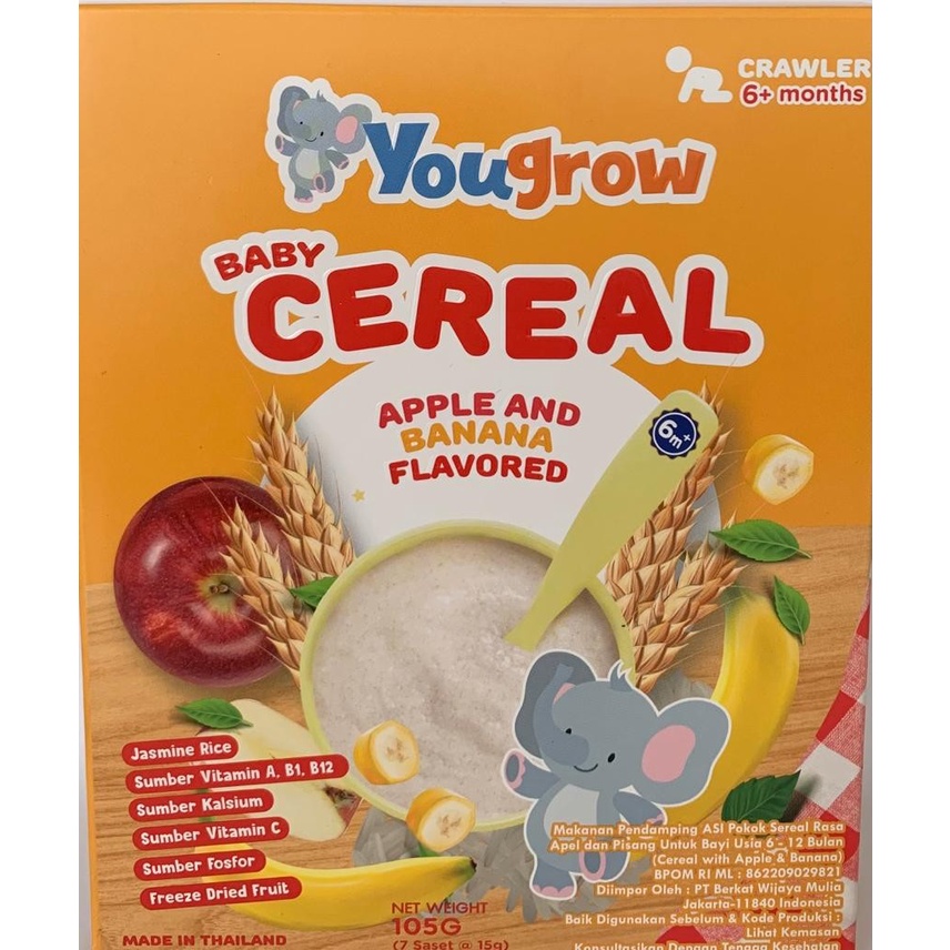 Yougrow Baby Cereal 105gr / Makanan Pendamping Asi