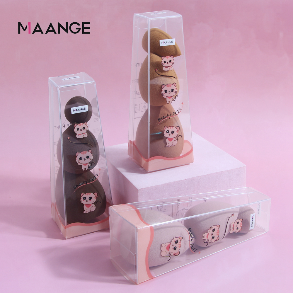 MAANGE 3Pcs/Box Makeup Foundation/Bedak Spons Kecantikan Puff Untuk Krim Cair 5965