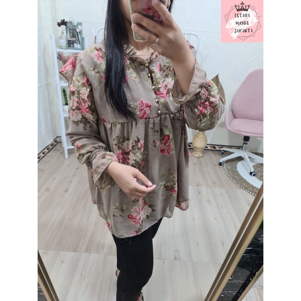 ISTANA MODE JAKARTA Zira baju atasan wanita terbaru blouse korean style blouse wanita lengan panjang-COKSU