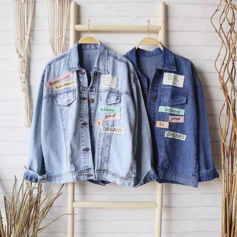 jaket jeans cewek import