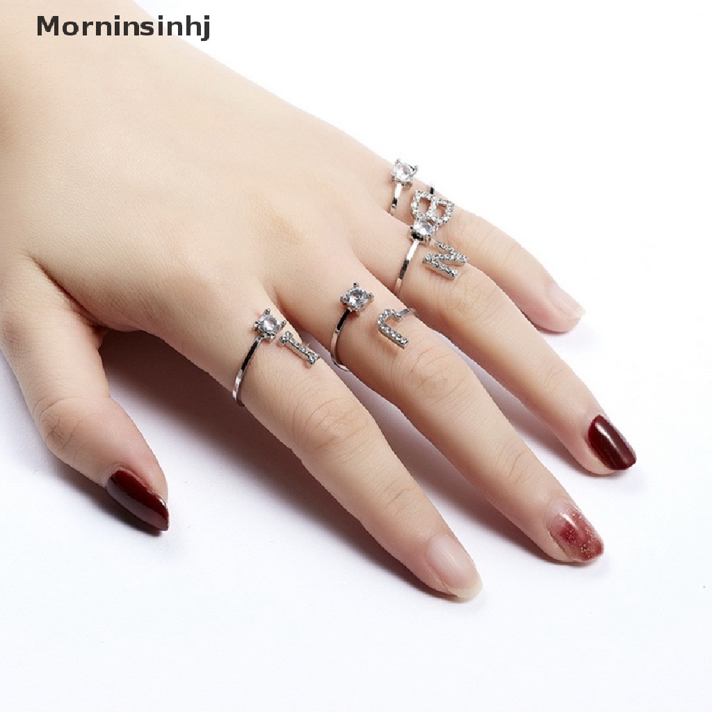 Mornin Cincin Perak925 Sterling Untuk Wanita Perhiasan Pesta Pernikahan 26huruf Bukaan Bening id