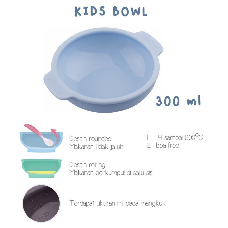 Monee Silicone Bowl Weaning Food 4+ Blue