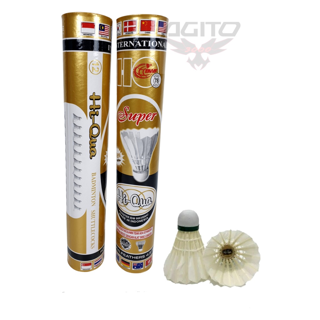Shuttlecock atau Bola Badminton Hi-Qua Gold Super