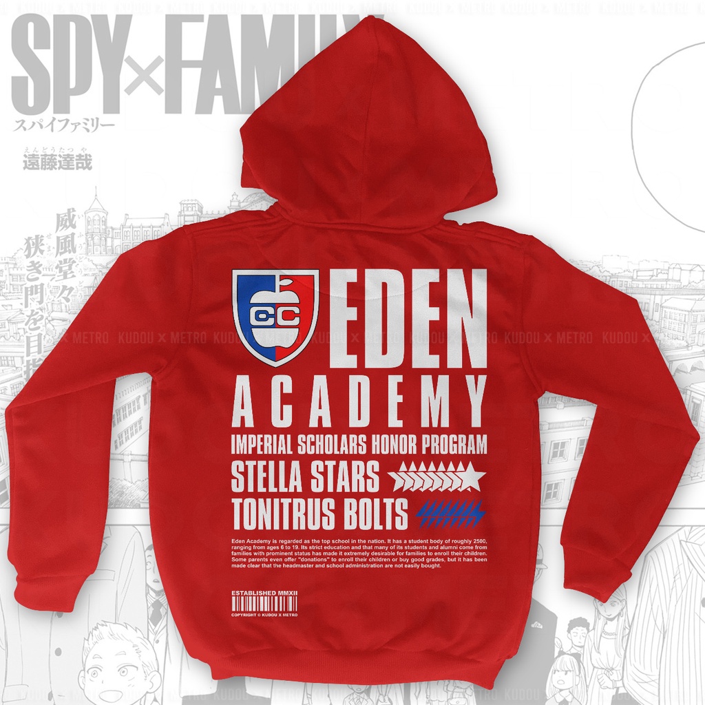 Jaket Spy x Family Eden Academy Red Anime Manga Weaboo Jacket