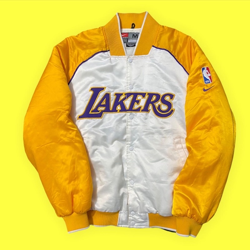 jacket varsity lakers second vintage by nike original not chicago bulls raiders