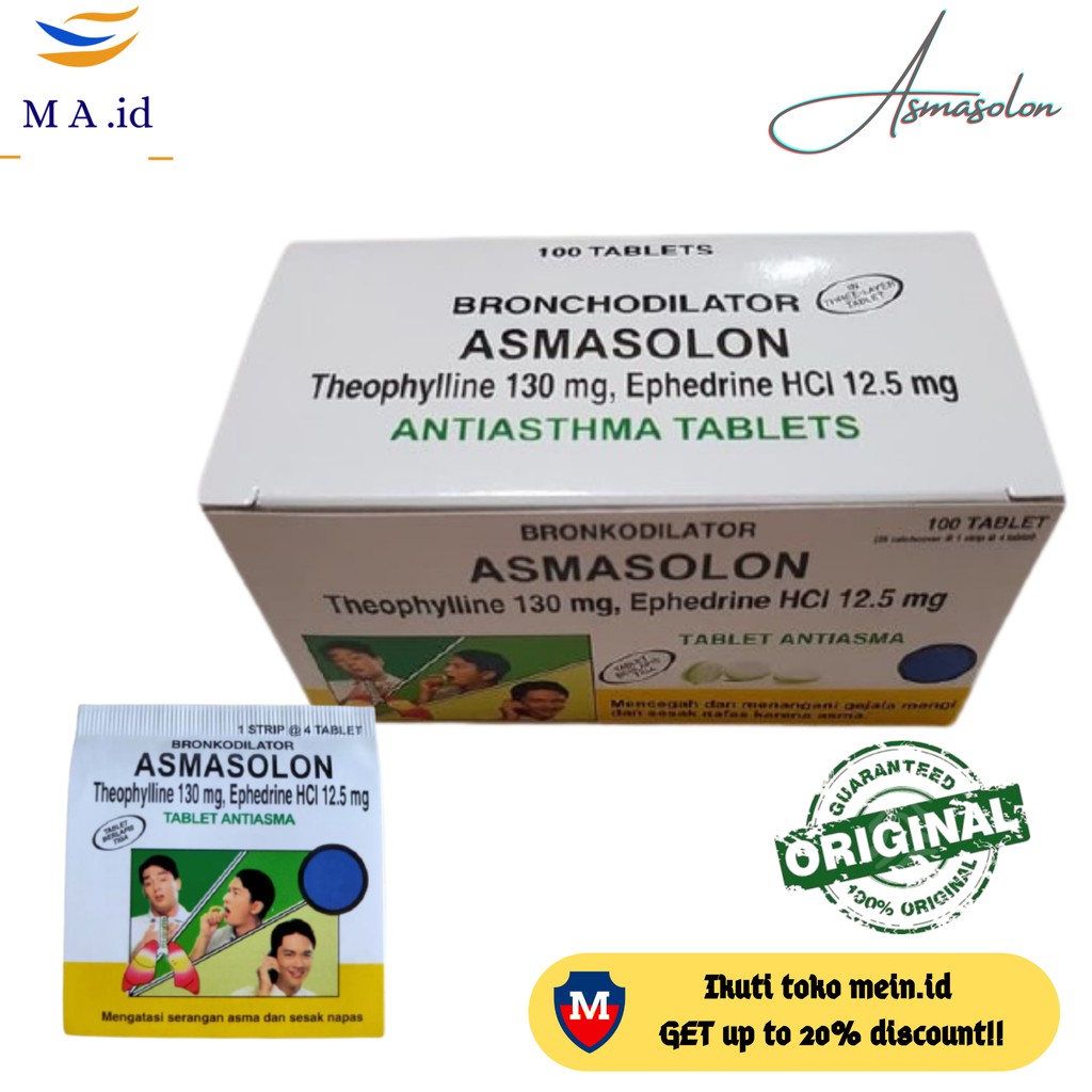 [[BISA COD]] Asmasolon Box / Obat Asma / Obat Pereda Sesak Napas / Asma
