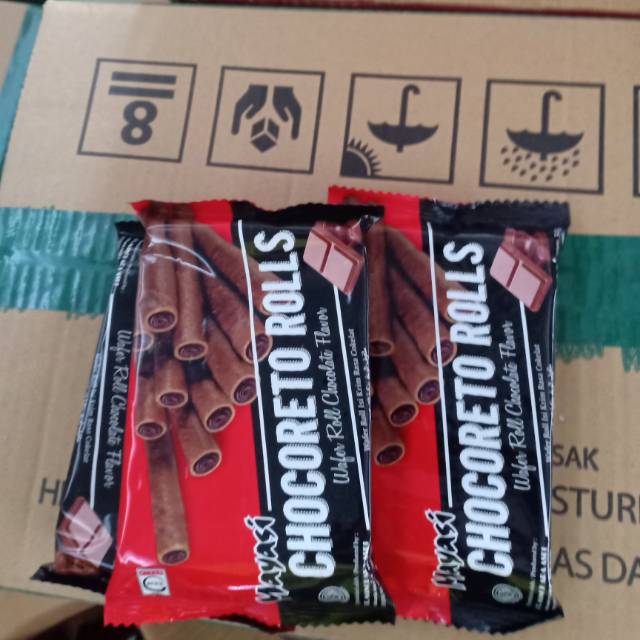 

Mayasi choxoreto roll dengan isi coklat didalamnya 34 gr (3pcs)