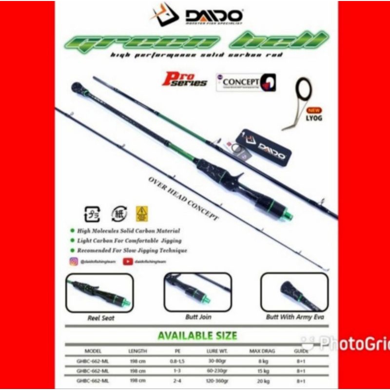 JORAN DAIDO GREEN HELL GHBC - 662 MH .... PE 0.8 - 1.5