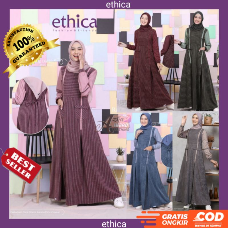 BAJU GAMIS TERBARU 2022 / GAMIS ETHICA RAINAMI 01 / GAMIS SIMPLE ELEGAN / GAMIS MODERN / DRESS CANTI