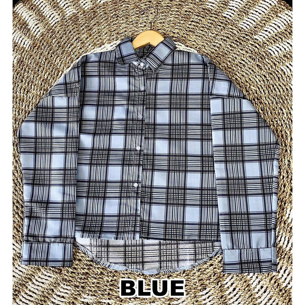 MERYYL FLANEL SHIRT / KEMEJA WANITA-BLUE