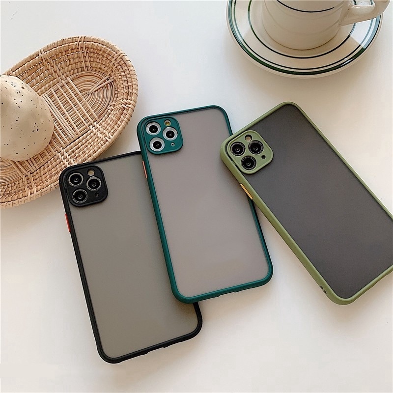 Frosted feel TPU soft edge plastic hard case iPhone 11 Pro Max X XR XS Max SE2 casing i6 i7 8 Plus Hard Case