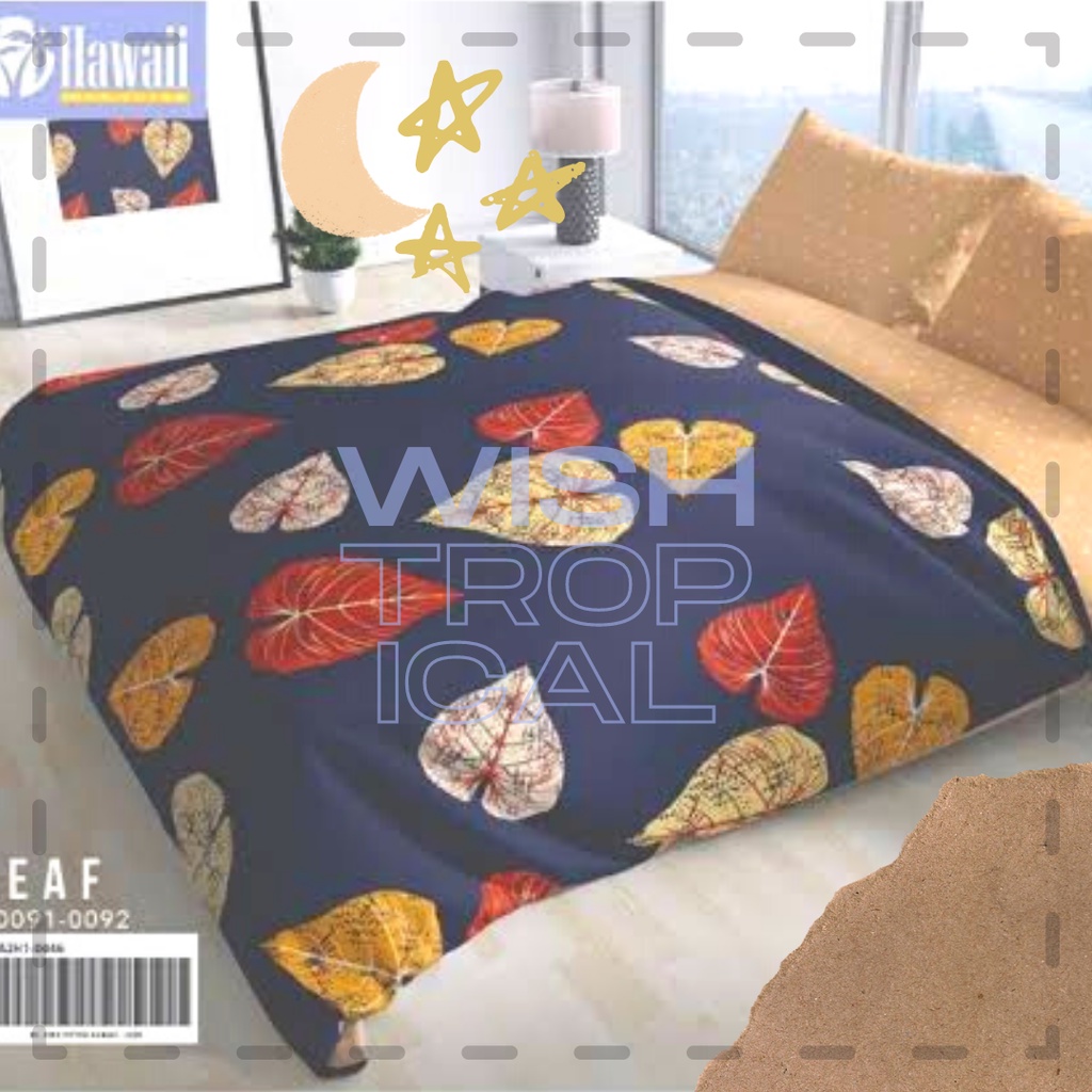 HAWAII Bed Cover Set Sprei 180x200 (Resmi My Love)