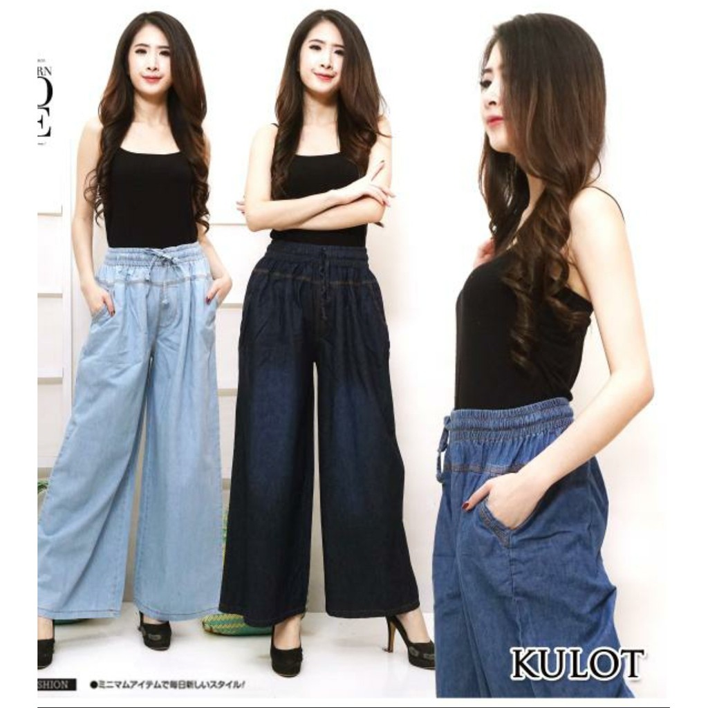 CELANA PANJANG JEANS WANITA - CELANA BOYFRIEND KULOT - CELANA JUMBO - KULOT JUMBO