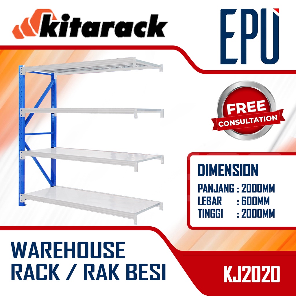 Kitarack KJ2020 (Jointer) - Warehouse Rack Rak Besi Rak Gudang Lemari