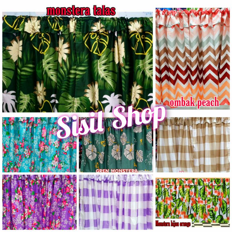 Gorden Kolong Dapur Motif Bunga Cantik Harga Murah