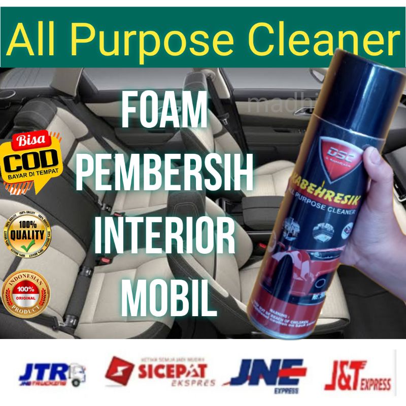 ALL CLEAR FOAM ALL cleaner  Pembersih jok mobil/plafon mobil/karpet mobil,interior,Sepatu/kulit/kain