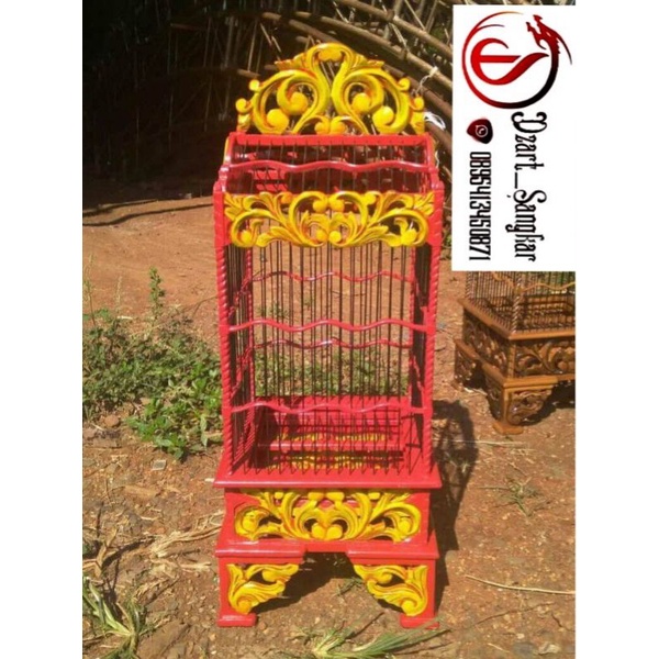 sangkar ukir burung pleci,ciblek,prenjak,kolibri,dll.