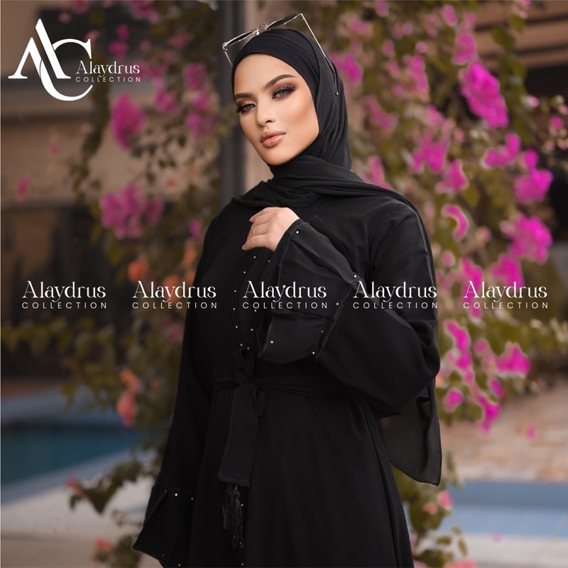 Baju Muslim Abaya Bordir Gamis Maxi Dress Arab Saudi Bordir Zephy Turki 538