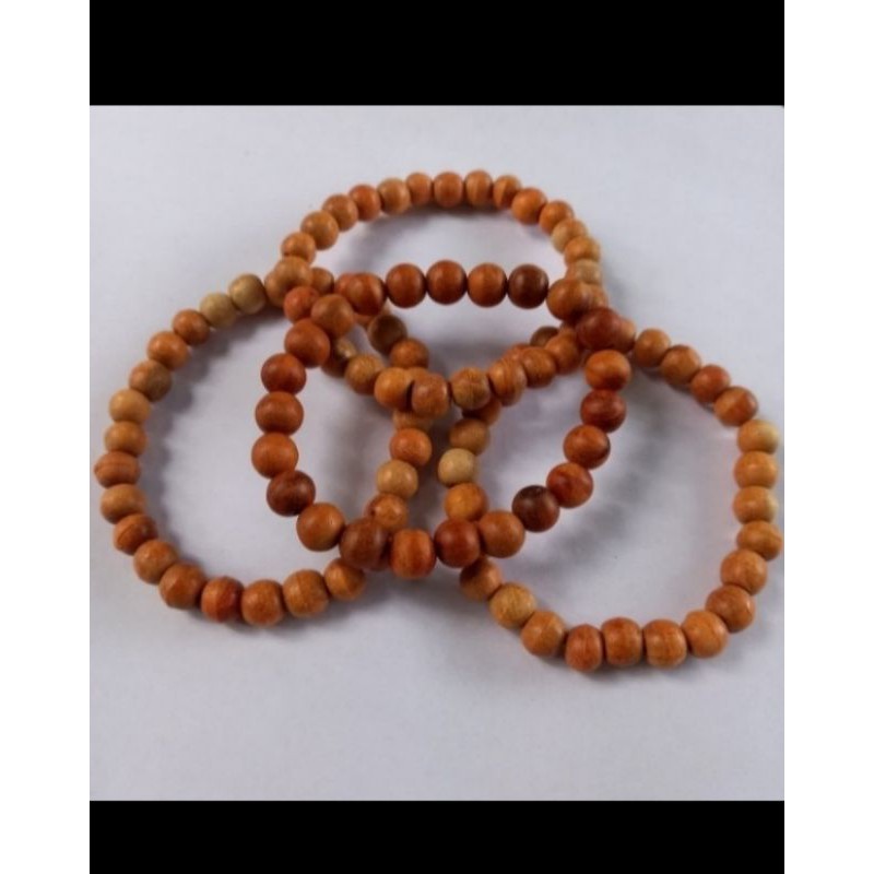 Gelang kayu secang asli 7mm gelang kayu secang asli