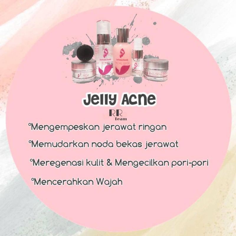 JUSTMINE Beauty Skincare Glowing Jerawat Acne Flek Facialwash Toner Serum Daycream Creamnight Cantik-5