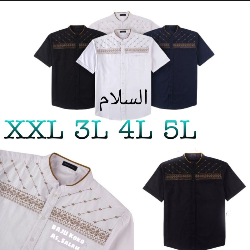 Baju koko bordir size jumbo pria dewasa big size jumbo XXL 3L 4L 5L