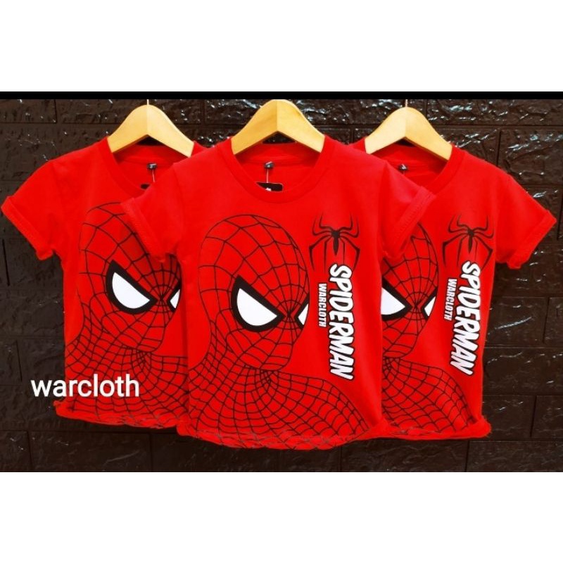 Kaos Baju Anak Cowo/Cewe Laki-Laki/Perempuan Spiderman