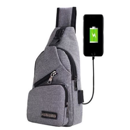 Tas Selempang Pria / Tas Pria Selempang USB Port Charger / Smart Backpack