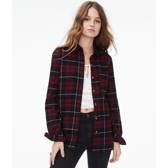 AEROP*STEL CLASSIC SQUARES FLANEL SHIRT