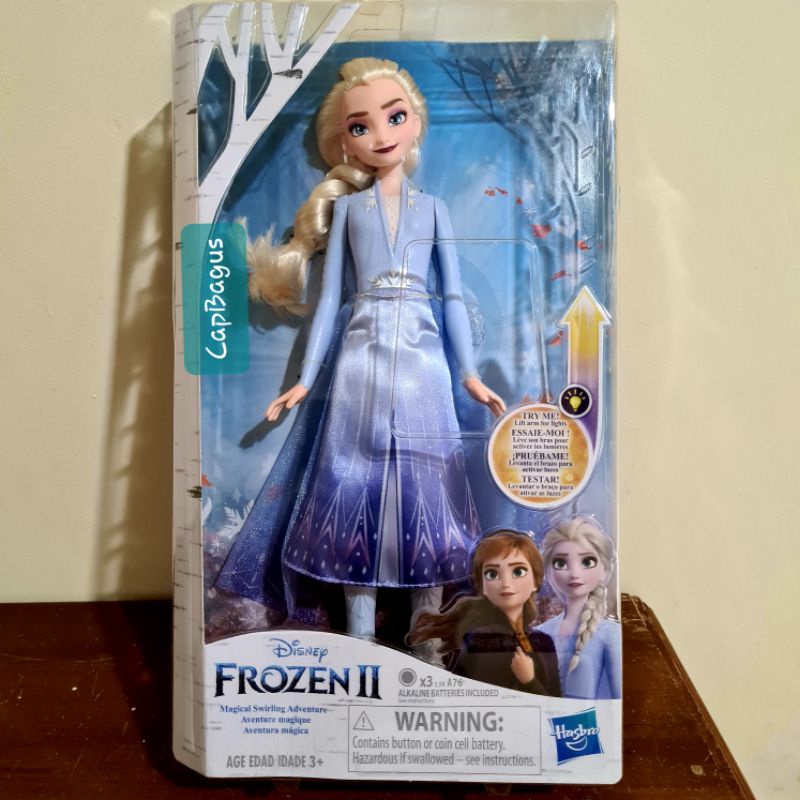 ( Defect ) Hasbro Frozen 2 Elsa Magical Swirling Adventure Disney Doll Boneka Frozen ll Original Has