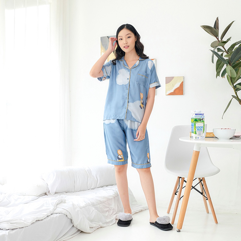 Cielyn - Paddington Organic Silk Piyama Wanita Dewasa Set