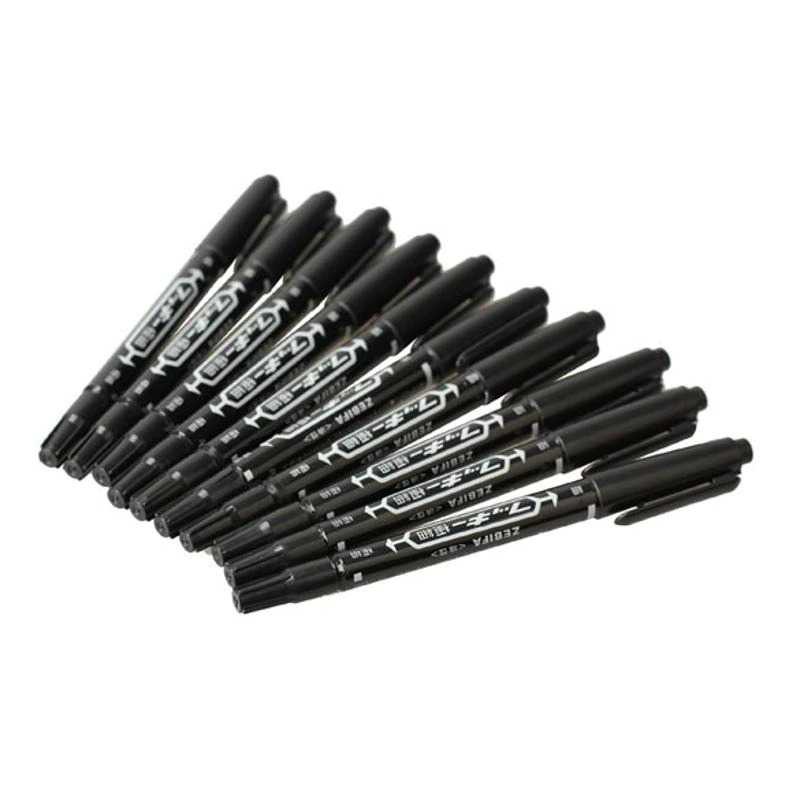 Spidol Permanen Dual Head Marker Waterproof 10 PCS Sepidol Gambar Lukis Tulis Seni Kreasi Multifungsi Berkualitas