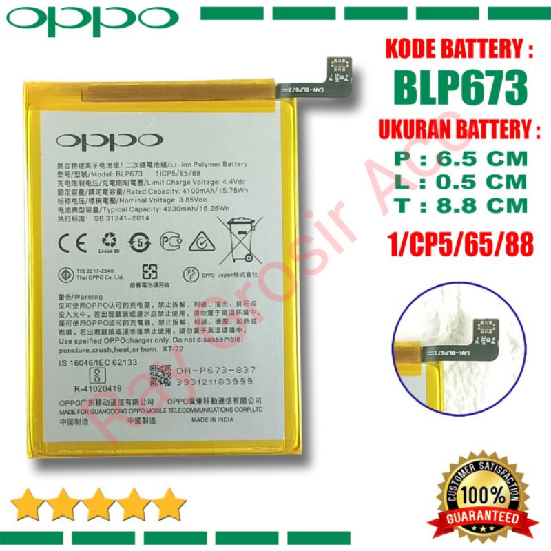 Baterai Original OPPO R17 A3S A5 A7 BLP-673 BLP673