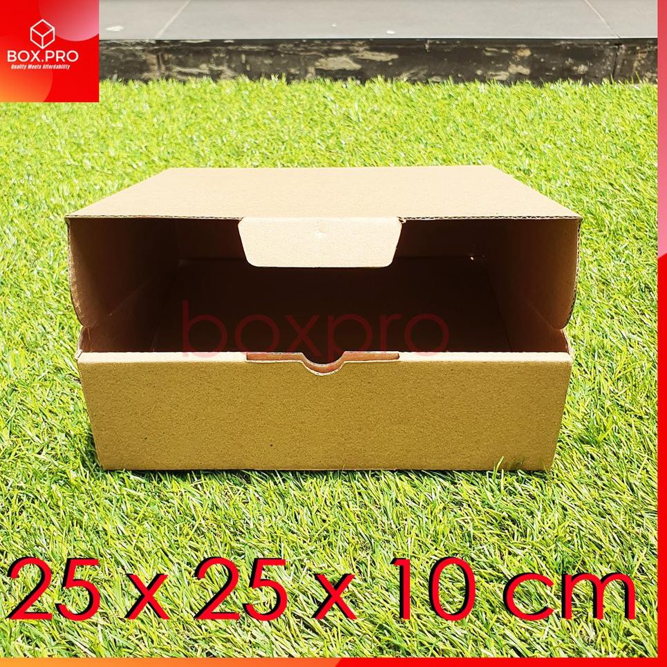 

✺LI Kardus Dus uk 25x25x10 cm ( 5 pcs ) DieCut Box Kotak Packing Aksesoris Baju Makanan Pizza Hijab