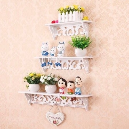 Hiasan Dinding walldecor Gantung Shabby chic islami Susun 3 Doa Masuk toilet kamar mandi motif kayu