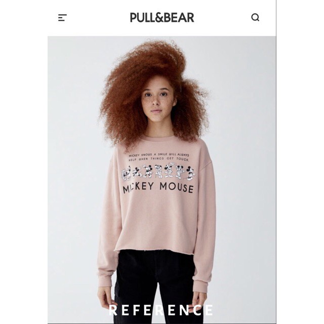 pull and bear mickey mouse sweatshirt