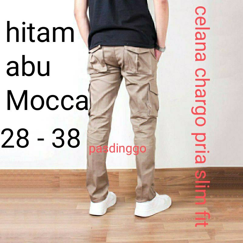 [TERMUMET] CELANA CARGO PANJANG PRIA UKURAN 27-33 PREMIUM QUALITY SLIMFIT COWO SKINNY POLOS COWOK