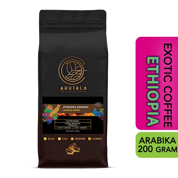

ARUTALA Kopi Ethiopia Sidamo Arabica 200 gram
