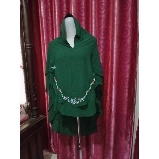 Khimar ceruty bordir