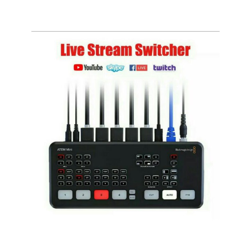 BLACKMAGIC ATEM MINI - 4 HDMI Input Video Mixer