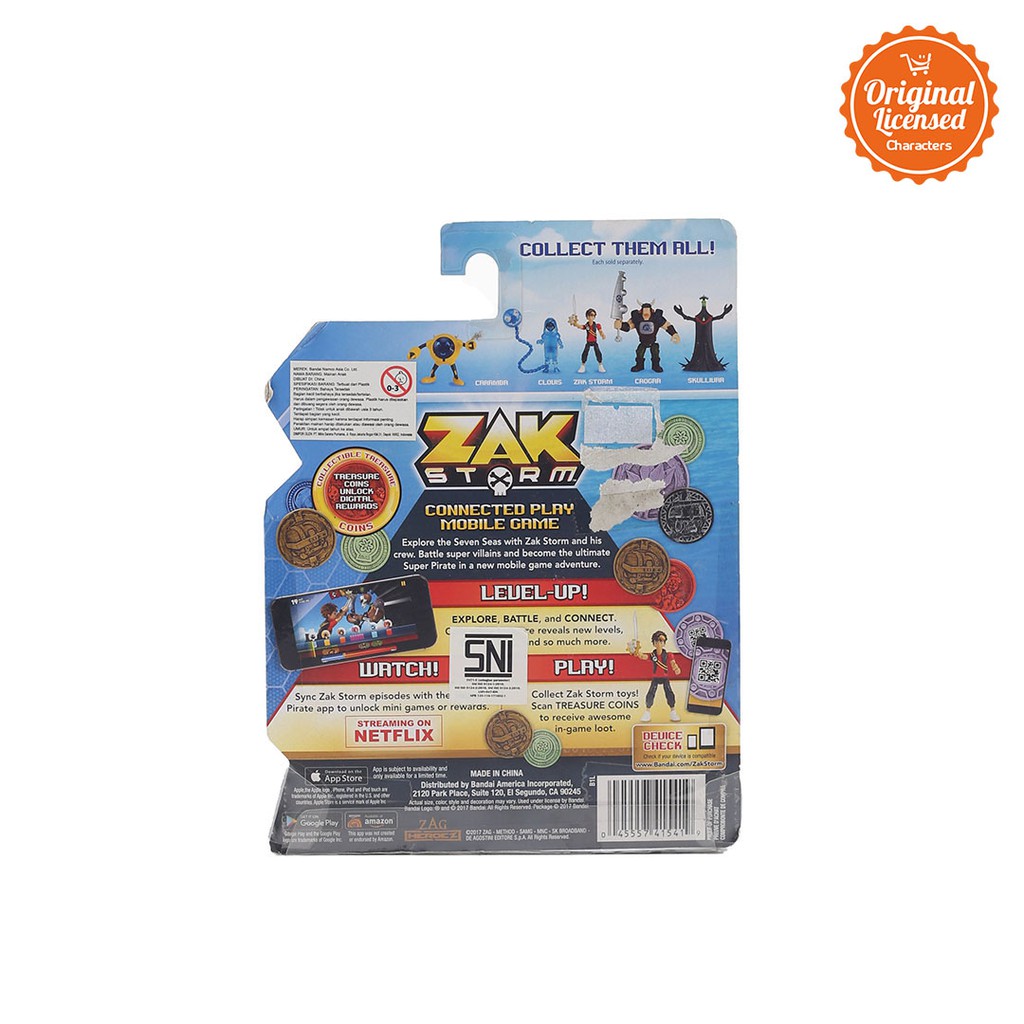 Character Land - Zak Storm 3 Inch Clovis And Coin + Collectible Coin Pack