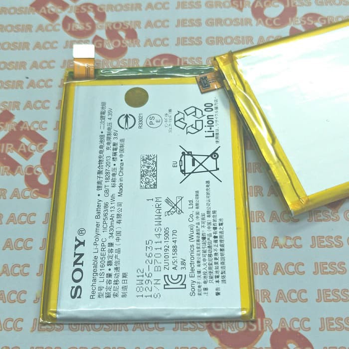 Baterai Battery Original SONY Xperia Z5 Premium , XPERIA Z5 Plus Kode Batre LIS1605ERPC