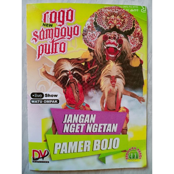 VCD original jaranan Rogo samboyo Putro jangan nget ngetan